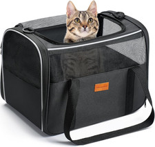 Trasportino per Gatti Cane, 40X26X28Cm Borsa Da Viaggio Pieghevole Fino a 6 Kg M