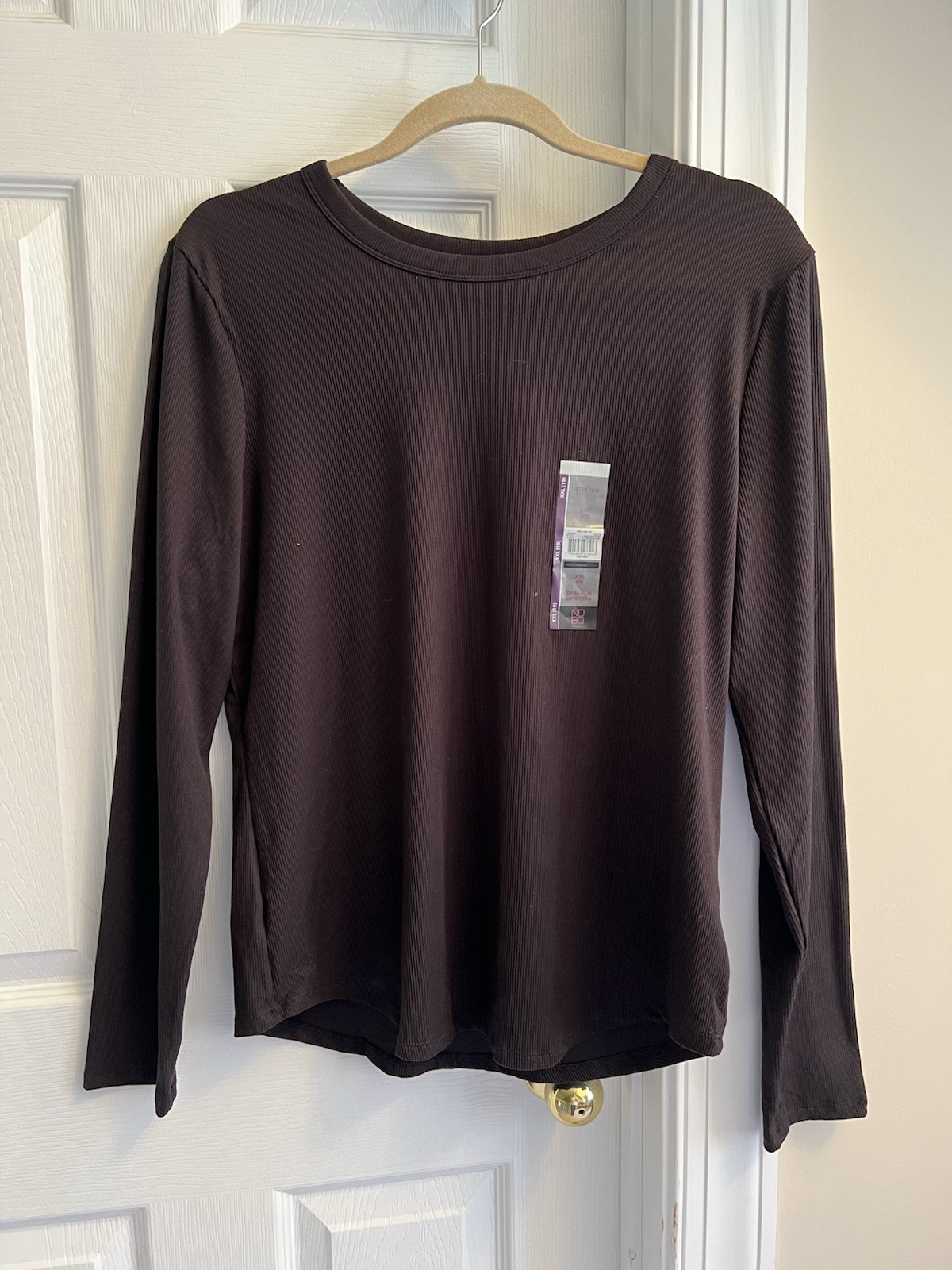 LS SHIRT - NoBo No Boundaries - Knit - Black - Stretch - XXL (19) - NWT
