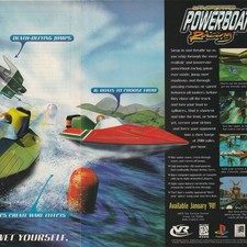 1997 VR Sports Powerboat Racing Original 2-Pg Print Ad Game Art 40x28cm GPM 110
