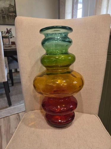 Vintage 1970s Carlo Nason Mazzega Rainbow Glass Murano Art Glass