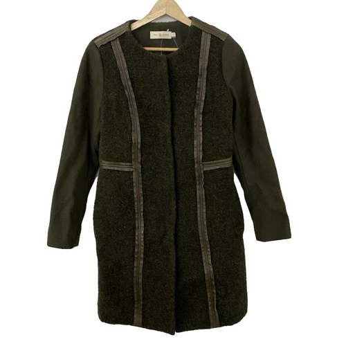 Autentico TORY BURCH Cappotto donna kaki