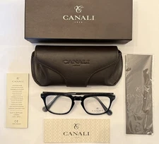 NEW AUTHENTIC CANALI CO 319 C01 BLACK FRAMES EYE GLASSES 52-20-142 ITALY