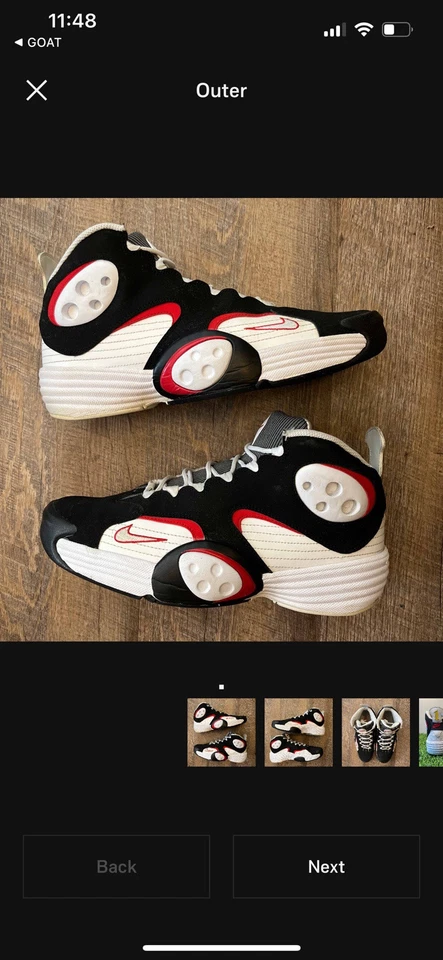 Nike Air Flight One Chicago Negro Blanco Rojo Talla 10.5 Tenis con Caja 538133-101 Foto 3 de 4