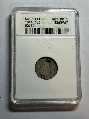 1844-P Seated Liberty Dime — photo from the most recent tracked eBay sale