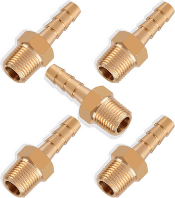 3/16 Inch Barb to 1/8 NPT Male Brass Hose Fitting Air Water Fuel Line Adapter 5P