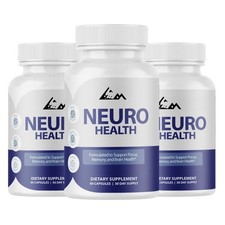 Neuro Health opracowany w celu wspierania pamięci i zdrowia mózgu suplement - 3 butelki