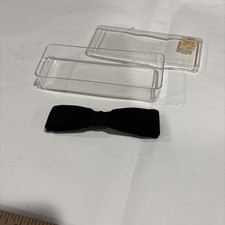 Vintage Black Clip-On Bow Tie - in original package