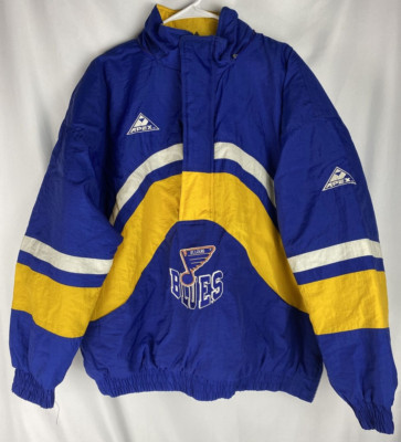 Vintage NHL St Louis Blues Apex One half zip puffer Jacket Large  no hood