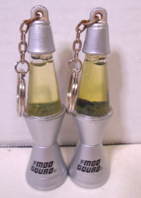 VINTAGE 1995 BASIC FUN INC MOD SQUAD MINI LAVA LAMP KEY CHAINS TV SERIES PROMO