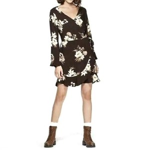 long sleeve short wrap dress