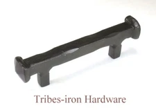 Cabinet Drawer Pull Handle Handmade 64mm 4.1" Rustic Wrought Iron Kitchen Door