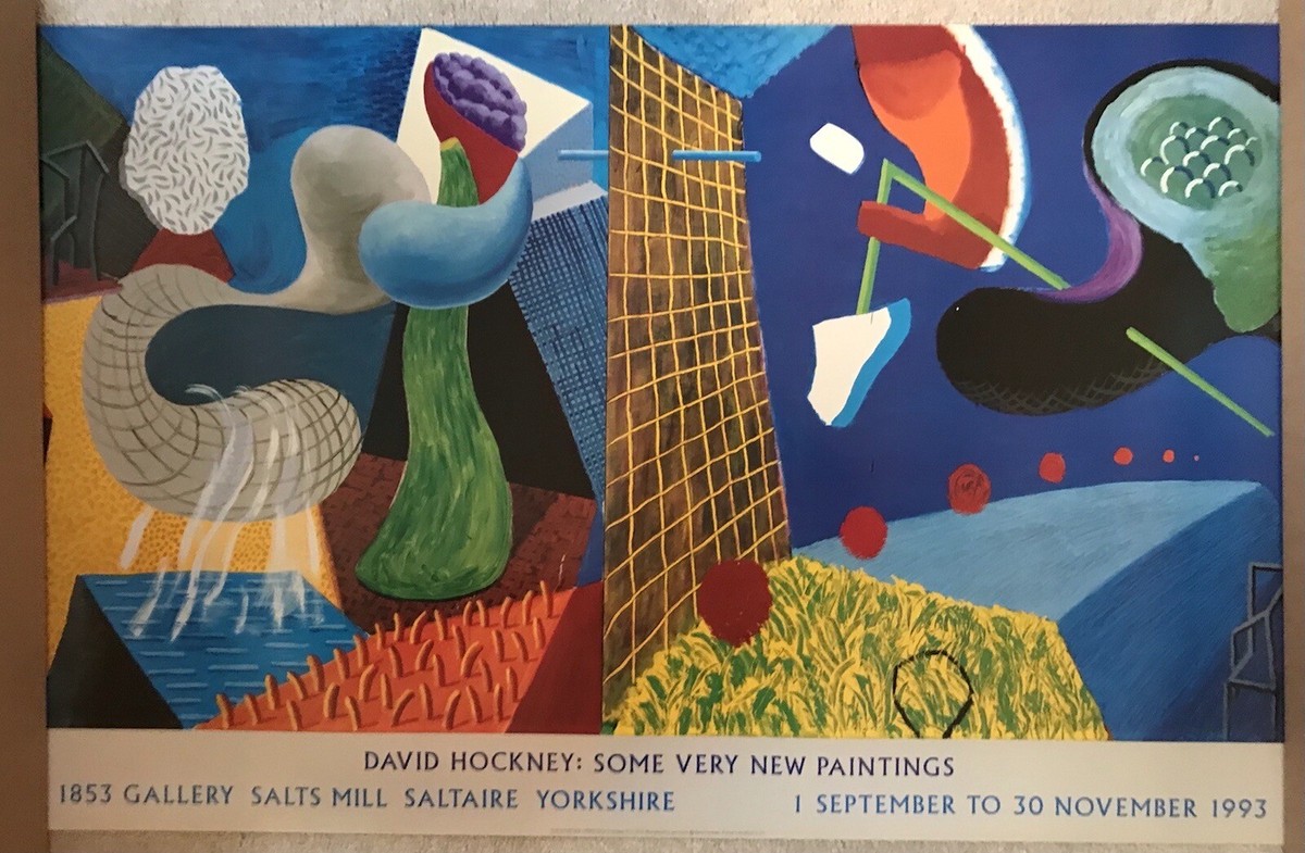 レア　David Hockney ポスター David Hockney Lithograph Print Pop Art Exhibition Poster