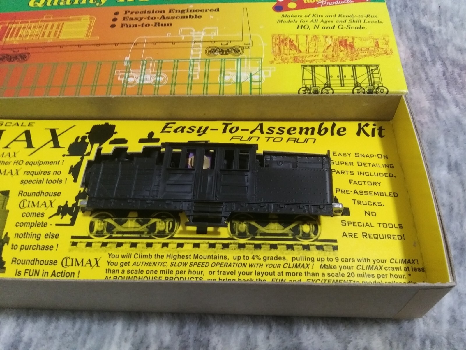 HO Scale 1/87 Roundhouse Undecorated Climax Train Kit 2770