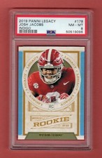 JOSH JACOBS 2019 PANINI LEGACY INDIGO SP ROOKIE # / 25 RC PSA 8 ALABAMA RAIDERS