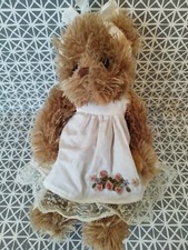 Peluche doudou ours beige robe…