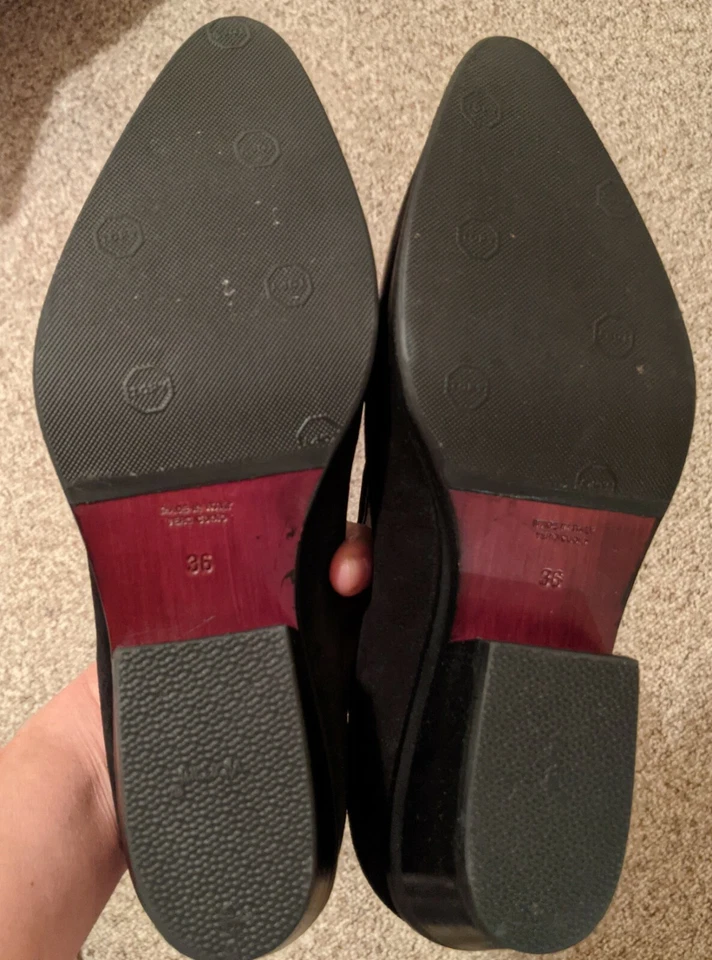 Mocasines de cuero para mujer Costume National 36 italianos Foto 4 de 4