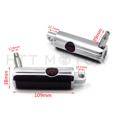 1.25 Inch (32mm) Skull Gear Highway Foot Pegs With Mount Kit For Harley Touring