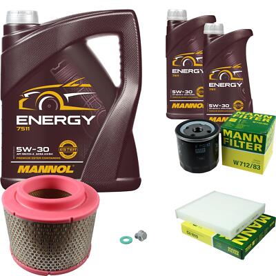 MANN-FILTER Inspektionspaket MANNOL 7L 5W-30 Energy für Toyota Hilux VII Pick-up