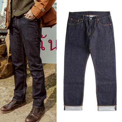 Red Tornado 03D10 12oz Low-Rise Jeans For Men Selvedge Denim Straight Slim Fit