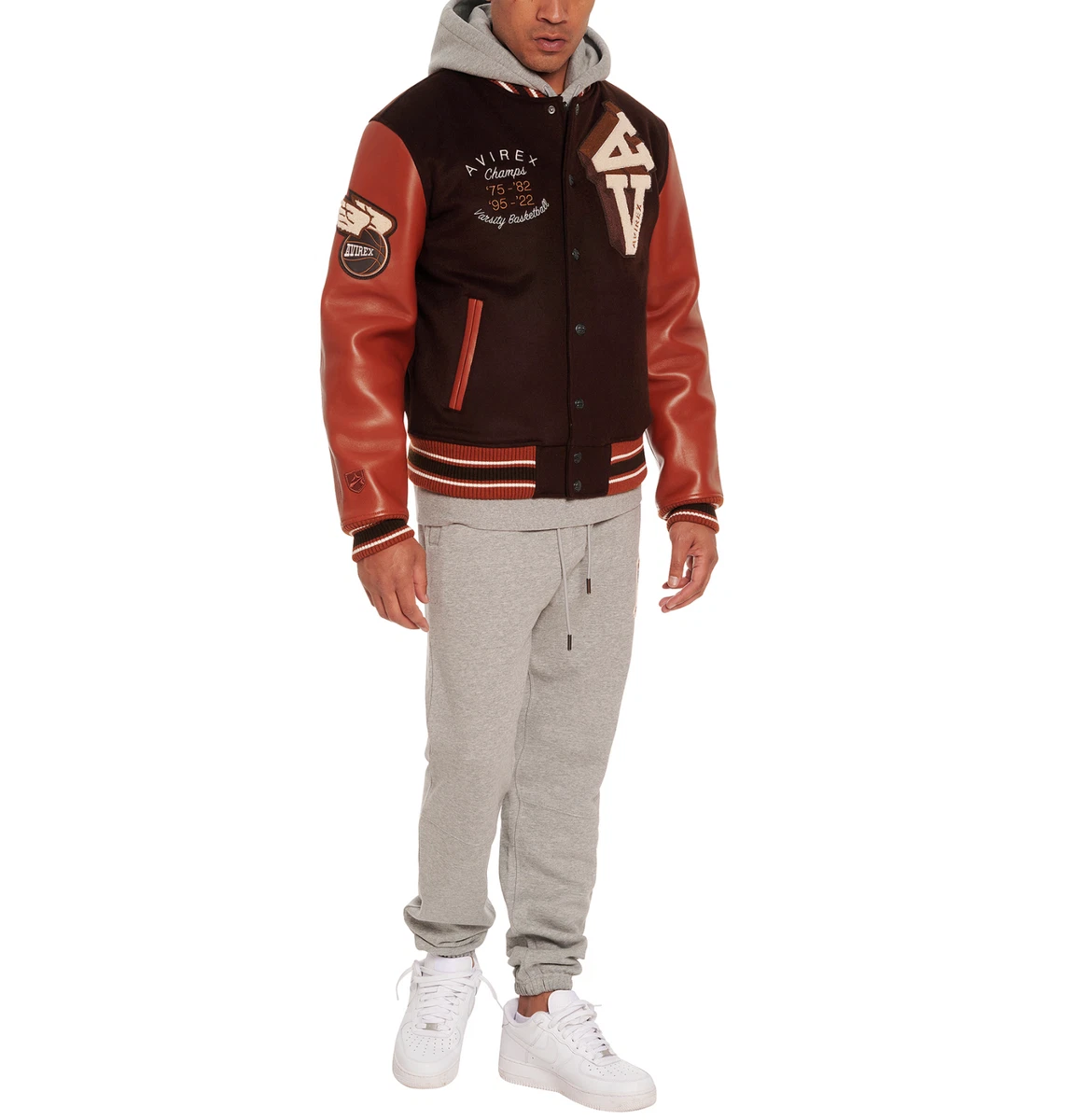 AVIREX CLASSIC TEAM EAGLE WOOL LEATHER VARSITY JACKET SIZE XX-LARGE