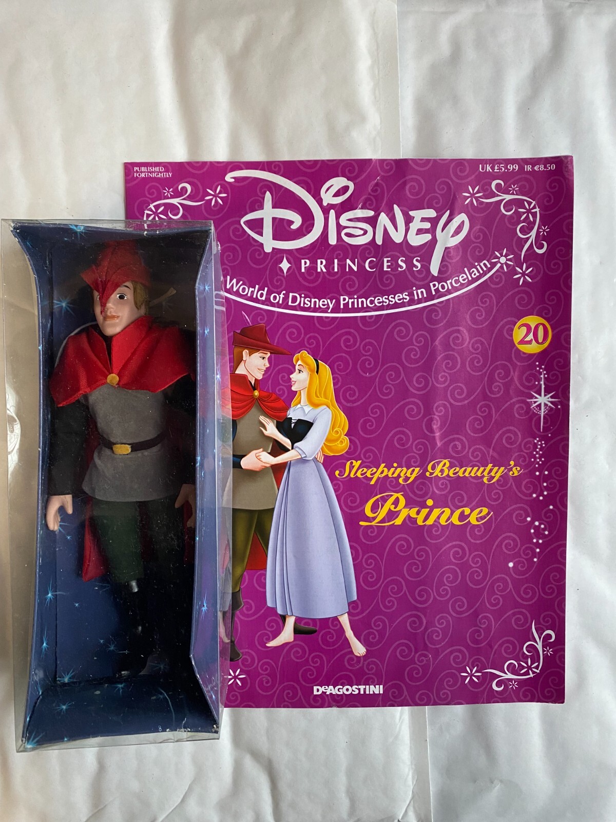 DEAGOSTINI Muñeca De Porcelana Disney Princesas Figuras 20 Príncipe De Aurora