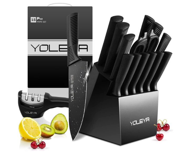 Knife Set  15 Pieces Kitchen Non Stick Coating Knife set ,Original$150-image