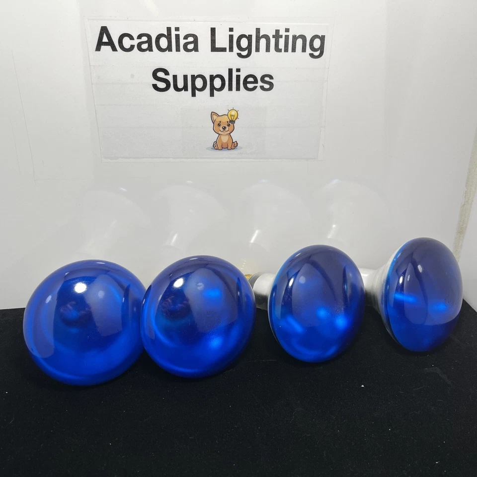 ⚡️4 Pack⚡️BLUE Reflector Bulb 75W Watt BR30 Medium E26 Base Dimmable 130V - Image 2 of 3