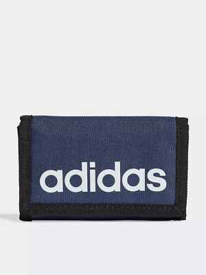 Adidas Geldbörse Velc ro Tri Fold Linear Navy Reißverschlussfach Reißverschluss Sport Geld