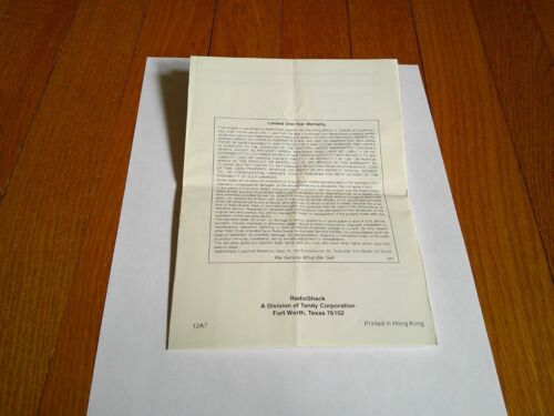 Reloj Despertador De Colección Radio Shack Extra Fuerte SOLO GUÍA DE INSTRUCCIONES MANUAL DEL PROPIETARIO - Imagen 3 de 3