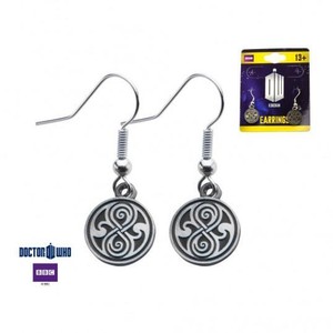 Doctor Who Seal Of Rassilon Engraved Dangle Earrings (839546910111)