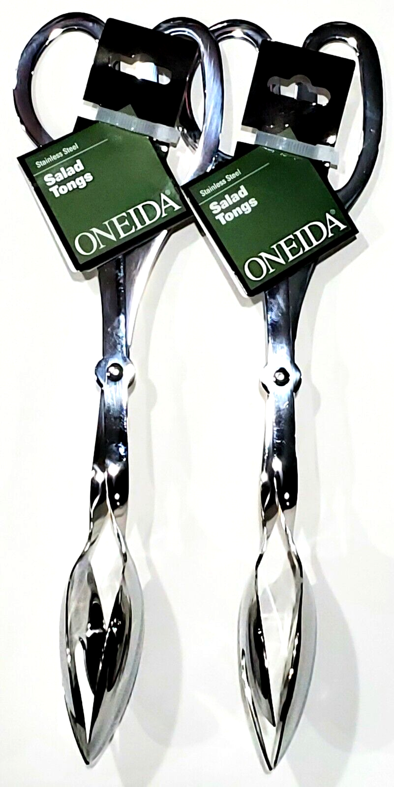 2 Pack Oneida Stainless Steel Salad Tongs 12 Inch Fancy Serve Catering