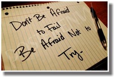 Don't Be Afraid To Fail - NEW Classroom Motivational Quote POSTER