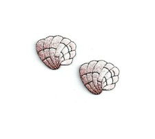 Seashell - Seashells - Beach - Summer Crafts - Embroidered Iron On Patch - 2PCS