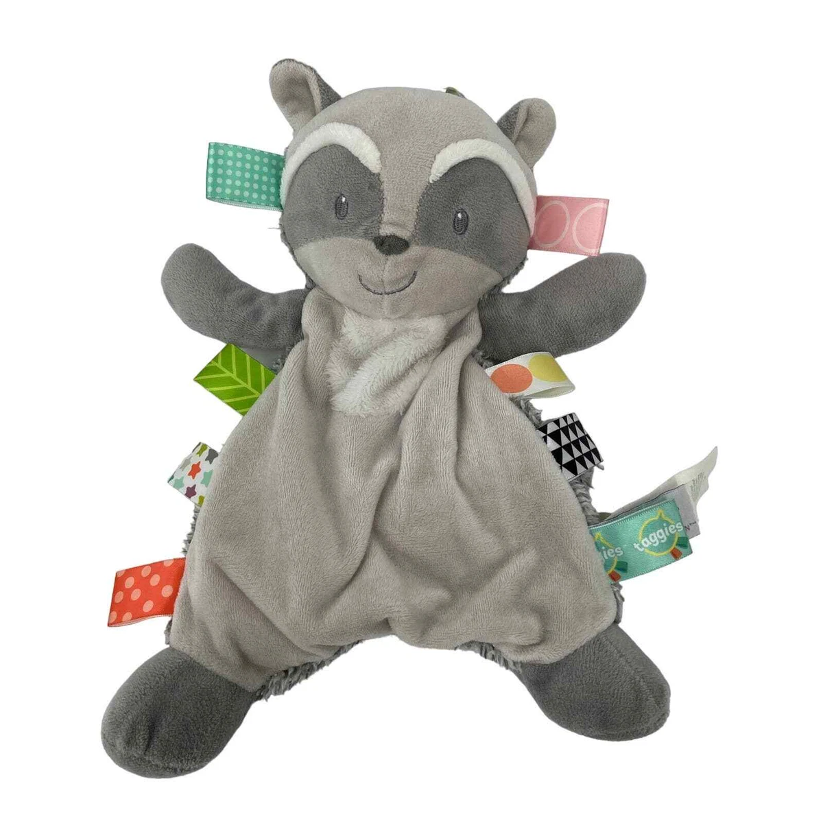 Mary Meyer Taggies Harley Raccoon Plush Lovey Floppy Stuffed Toy Gray 12 Inch