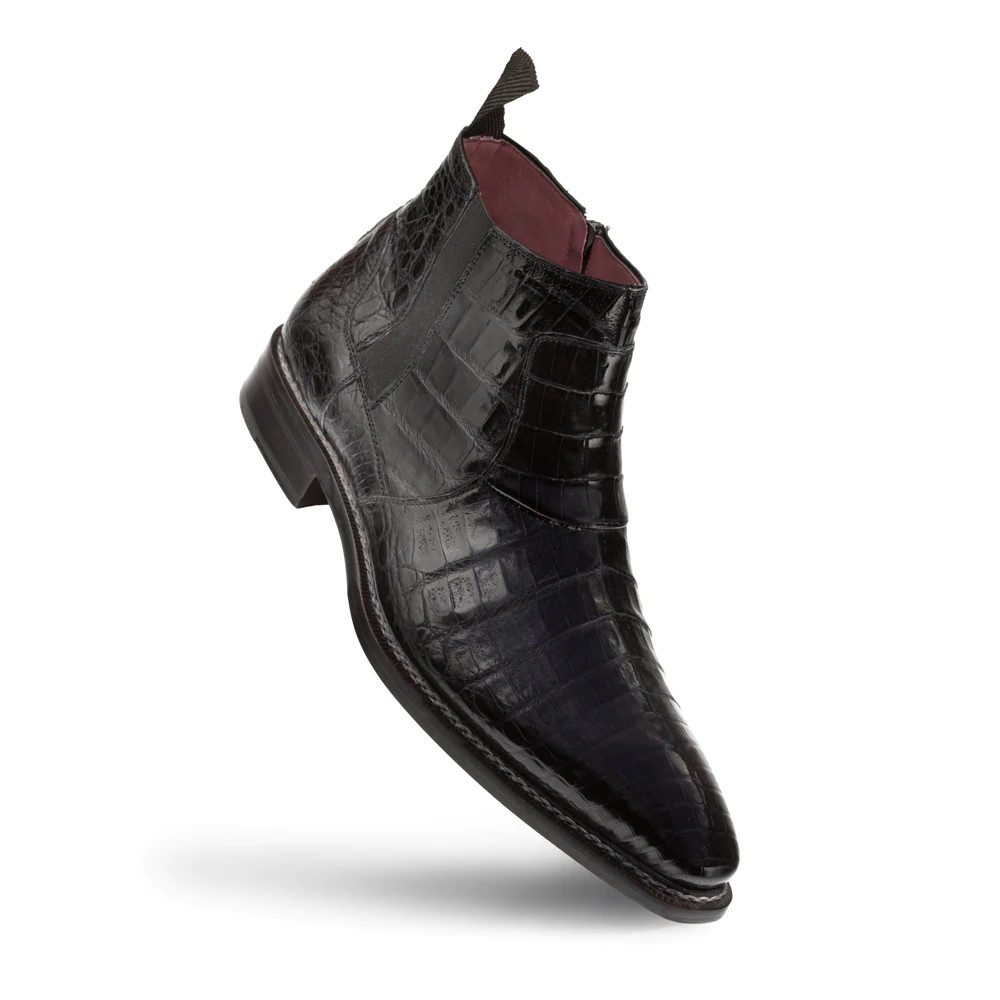 Mezlan Black Genuine‎ Croc Suede Zip Boots Mezlan Blackmore Crocodile Dress Boots Black (4715-F) | eBay main image 3