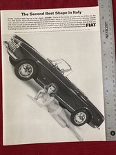 Fiat 1500 Spider Convertible Car 1965 Print Ad - Great To Frame