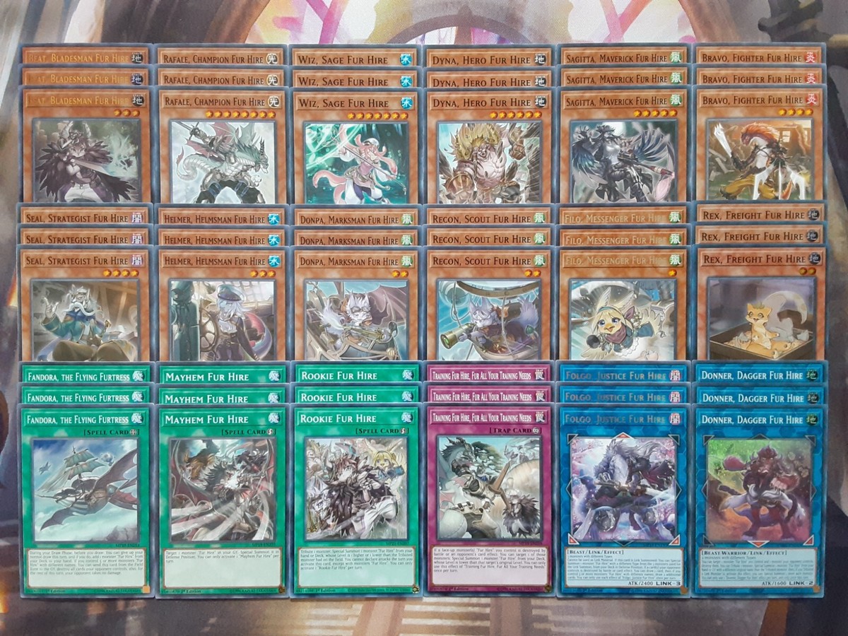 Yugioh Fur Hire Deck 54 Cards Beat Rex Donner Complete Budget