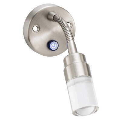 RecPro RV 12V Reading Light w/ Flexible Arm | 3500K | Blue & White Light Options