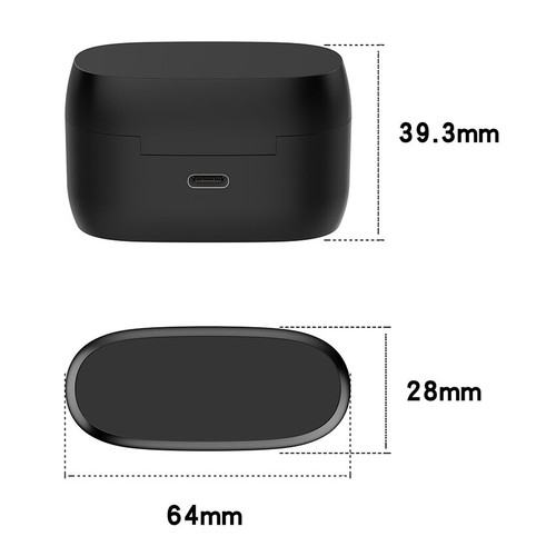 Black M027 Headphone Charging Case Accessories Part for Jabra Elite 4 Active - Zdjęcie 3 z 11