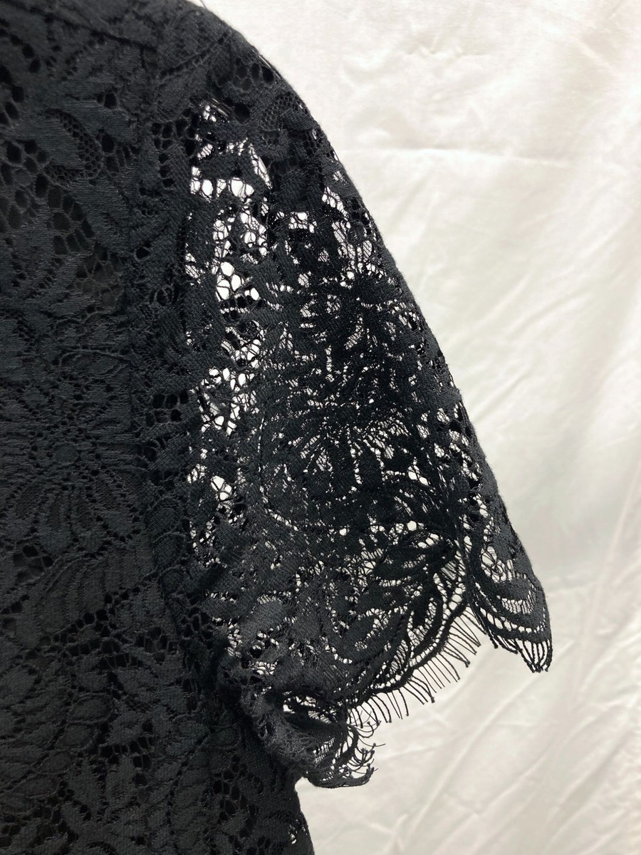 Madewell Black Lace Lined Short Sleeve Sheath Dress 6 | eBay Madewell Black Lace Lined Short Sleeve Sheath Dress 6 | eBay