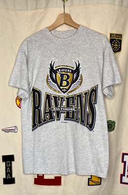 Reprint 1996 Baltimore Ravens NFL Ash T-Shirt Classic style heavy cotton HN2263