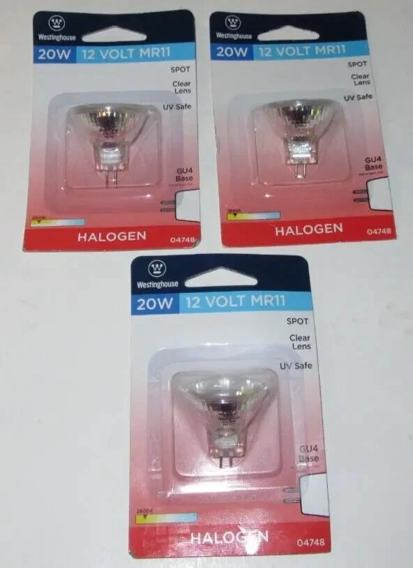 3 Pack Bulb Mr11 floodlight showcase Spot 20W Gu4 By Westinghouse  0474800 - Image 2 of 2