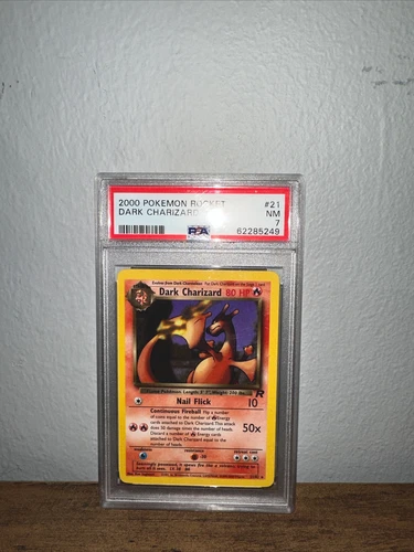Dark Charizard 2000 Pokemon Rocket WOTC 21/82 Non-Holo PSA 7 Beautiful Card