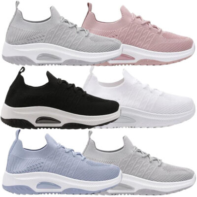 Damen Sneaker Slip On Freizeitschuhe Textil Sportschuhe Komfort Leicht Turnschuh