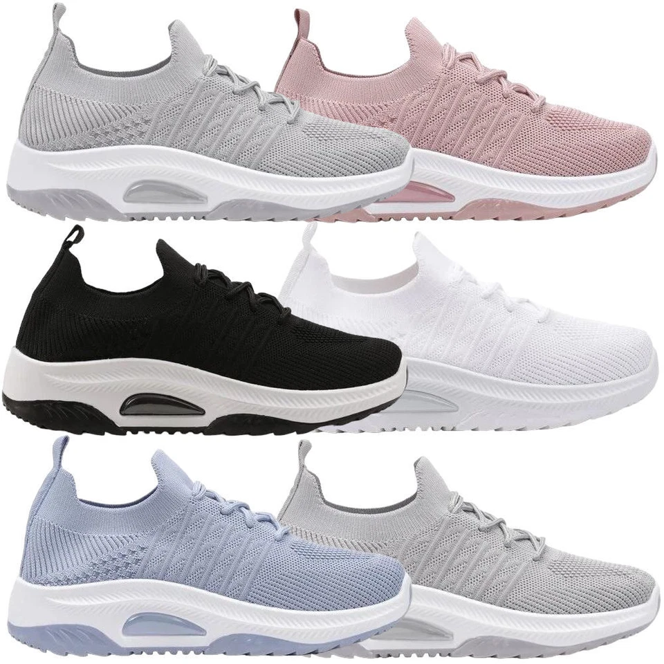 PERMANI Damen Sneaker Slip On Freizeitschuhe Textil Sportschuhe Komfort Leicht Turnschuh