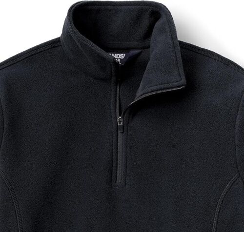 Maglione donna Lands End qualsiasi stagione nero pile quarto zip tg. Grande nuovo - Foto 3 di 4