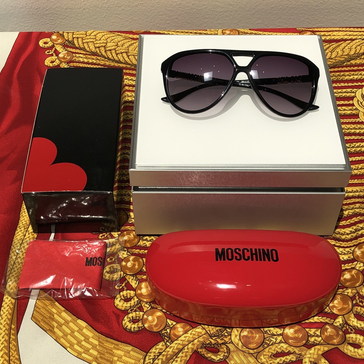 Moschino 'Bad Girl' MO768S01 Black Gold Sunglasses | eBay