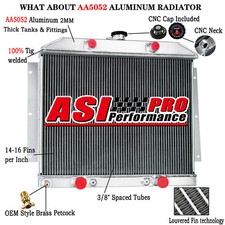 4 Row Aluminum Radiator For 1949-1951 1950 Mercury Car Flathead Configuration