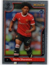 2021-22 Topps Merlin Soccer #35 Shola Shoretire MANCHESTER UNITED Rookie Card 91. rookie card picture