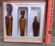 Super Rare Marbles Arms Co. Duck, Goose & Crow Call Set By Tex Wirtz